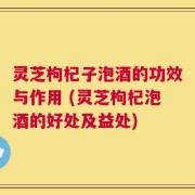灵芝枸杞子泡酒的功效与作用 (灵芝枸杞泡酒的好处及益处)