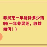 养灵芝一年能挣多少钱啊(一年养灵芝，收益如何？)