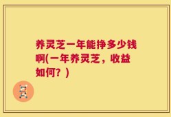 养灵芝一年能挣多少钱啊(一年养灵芝，收益如何？)