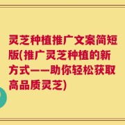 灵芝种植推广文案简短版(推广灵芝种植的新方式——助你轻松获取高品质灵芝)