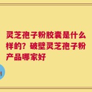 灵芝孢子粉胶囊是什么样的？破壁灵芝孢子粉产品哪家好