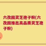六孜园灵芝孢子粉(六孜园推出高品质灵芝孢子粉)
