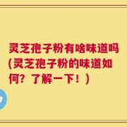 灵芝孢子粉有啥味道吗(灵芝孢子粉的味道如何？了解一下！)