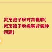 灵芝孢子粉对肾囊肿(灵芝孢子粉缓解肾囊肿问题)