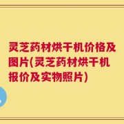 灵芝药材烘干机价格及图片(灵芝药材烘干机报价及实物照片)