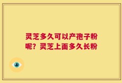 灵芝多久可以产孢子粉呢？灵芝上面多久长粉