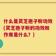 什么是灵芝孢子粉功效(灵芝孢子粉的功效和作用是什么？)