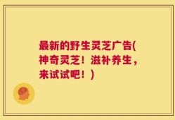 最新的野生灵芝广告(神奇灵芝！滋补养生，来试试吧！)