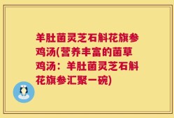 羊肚菌灵芝石斛花旗参鸡汤(营养丰富的菌草鸡汤：羊肚菌灵芝石斛花旗参汇聚一碗)