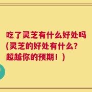 吃了灵芝有什么好处吗(灵芝的好处有什么？超越你的预期！)