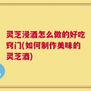 灵芝浸酒怎么做的好吃窍门(如何制作美味的灵芝酒)