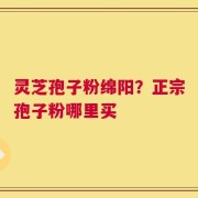 灵芝孢子粉绵阳？正宗孢子粉哪里买