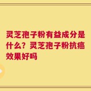 灵芝孢子粉有益成分是什么？灵芝孢子粉抗癌效果好吗