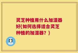 灵芝种植用什么加湿器好(如何选择适合灵芝种植的加湿器？)