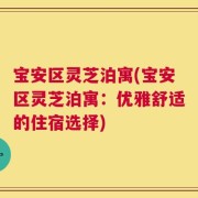 宝安区灵芝泊寓(宝安区灵芝泊寓：优雅舒适的住宿选择)
