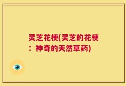 灵芝花梗(灵芝的花梗：神奇的天然草药)