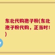 东北代购孢子粉(东北孢子粉代购，正当时！)