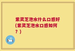 紫灵芝泡水什么口感好(紫灵芝泡水口感如何？)