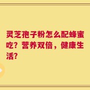 灵芝孢子粉怎么配蜂蜜吃？营养双倍，健康生活？
