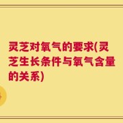 灵芝对氧气的要求(灵芝生长条件与氧气含量的关系)