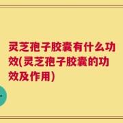灵芝孢子胶囊有什么功效(灵芝孢子胶囊的功效及作用)