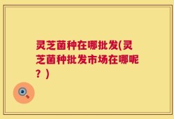 灵芝菌种在哪批发(灵芝菌种批发市场在哪呢？)