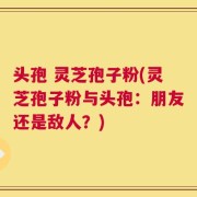 头孢 灵芝孢子粉(灵芝孢子粉与头孢：朋友还是敌人？)