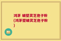 鸿茅 破壁灵芝孢子粉(鸿茅壁破灵芝孢子粉)