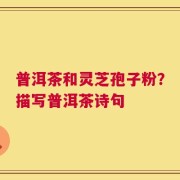 普洱茶和灵芝孢子粉？描写普洱茶诗句