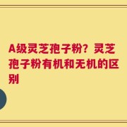 A级灵芝孢子粉？灵芝孢子粉有机和无机的区别