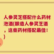 人参灵芝搭配什么药材泡酒(酿造人参灵芝酒，这些药材搭配最佳！)