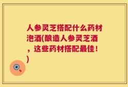 人参灵芝搭配什么药材泡酒(酿造人参灵芝酒，这些药材搭配最佳！)