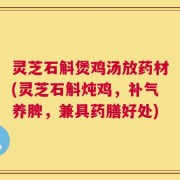 灵芝石斛煲鸡汤放药材(灵芝石斛炖鸡，补气养脾，兼具药膳好处)