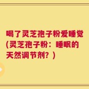 喝了灵芝孢子粉爱睡觉(灵芝孢子粉：睡眠的天然调节剂？)