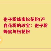 孢子粉蜂蜜松花粉(产自花粉的珍宝：孢子粉蜂蜜与松花粉