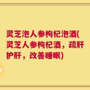 灵芝泡人参枸杞泡酒(灵芝人参枸杞酒，疏肝护肝，改善睡眠)