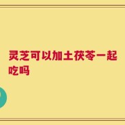 灵芝可以加土茯苓一起吃吗