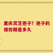 重庆灵芝孢子？孢子的保存期是多久