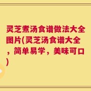 灵芝煮汤食谱做法大全图片(灵芝汤食谱大全，简单易学，美味可口)