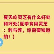 夏天吃灵芝有什么好处和坏处(夏季食用灵芝：利与弊，你需要知道的！)