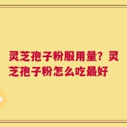 灵芝孢子粉服用量？灵芝孢子粉怎么吃最好