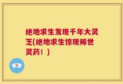 绝地求生发现千年大灵芝(绝地求生惊现稀世灵药！)