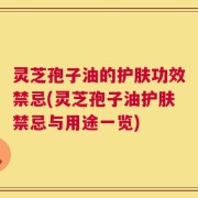 灵芝孢子油的护肤功效禁忌(灵芝孢子油护肤禁忌与用途一览)