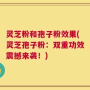 灵芝粉和孢子粉效果(灵芝孢子粉：双重功效震撼来袭！)