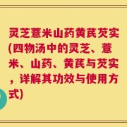 灵芝薏米山药黄芪芡实(四物汤中的灵芝、薏米、山药、黄芪与芡实，详解其功效与使用方式)