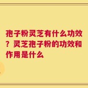 孢子粉灵芝有什么功效？灵芝孢子粉的功效和作用是什么