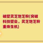 破壁灵芝饱芝粉(突破科技壁垒，灵芝饱芝粉重焕生机)