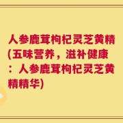 人参鹿茸枸杞灵芝黄精(五味营养，滋补健康：人参鹿茸枸杞灵芝黄精精华)