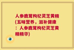 人参鹿茸枸杞灵芝黄精(五味营养，滋补健康：人参鹿茸枸杞灵芝黄精精华)