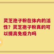 灵芝孢子粉在体内的活性？灵芝孢子粉真的可以提高免疫力吗